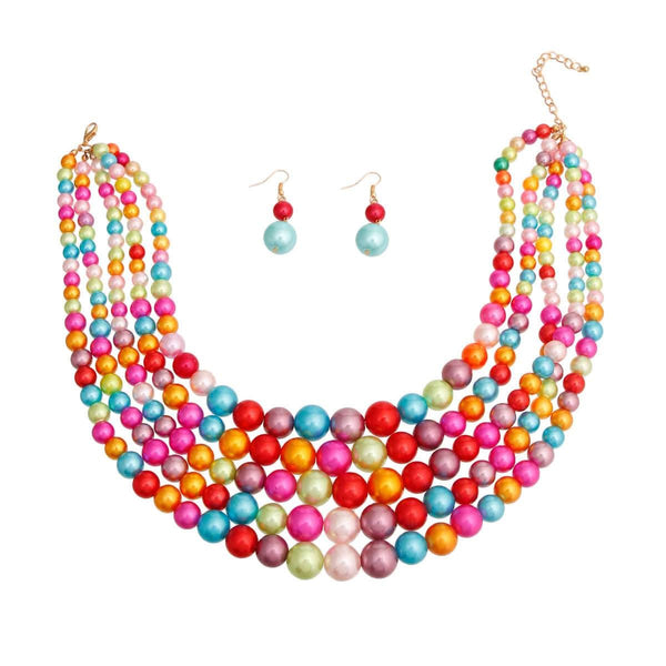 Rainbow Pearl 5 Strand Set - Fit Me For 20