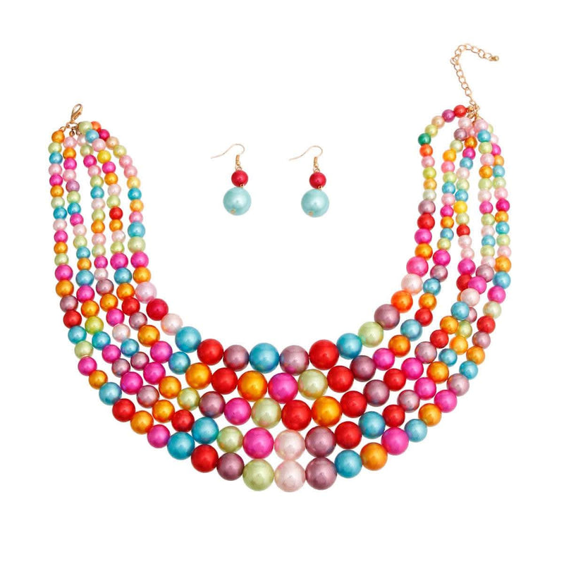 Rainbow Pearl 5 Strand Set - Fit Me For 20