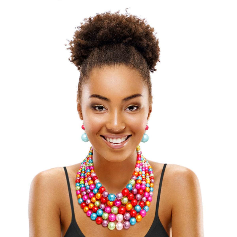 Rainbow Pearl 5 Strand Set - Fit Me For 20