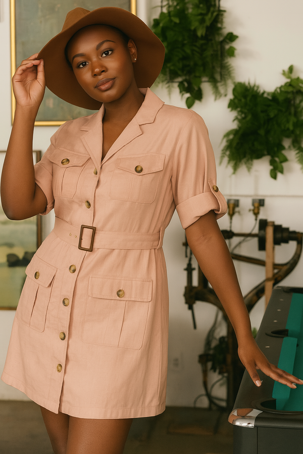 Effortless Charm Belted Dress