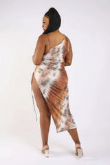 One Shoulder Dress With High Slit - Fit Me For 20