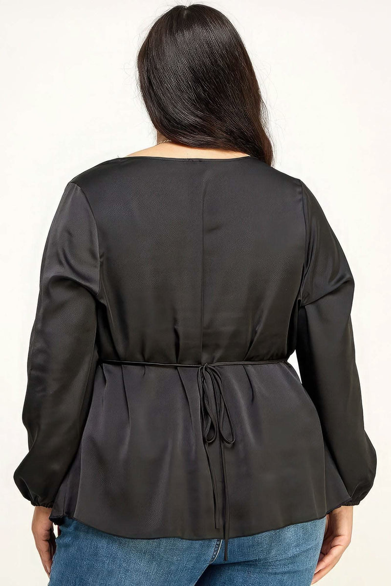 Satin Babydoll Blouse - Fit Me For 20