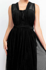 A-line Mesh Convertible Maxi Dress - Fit Me For 20