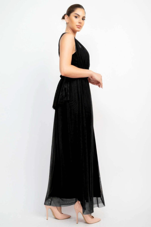 A-line Mesh Convertible Maxi Dress - Fit Me For 20