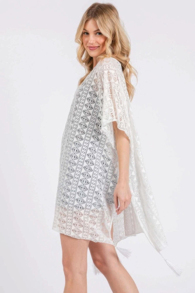 Crochet Lace Tassel Cover Up - Fit Me For 20