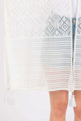 Geometric Pattern Tassel Cover Up - Fit Me For 20