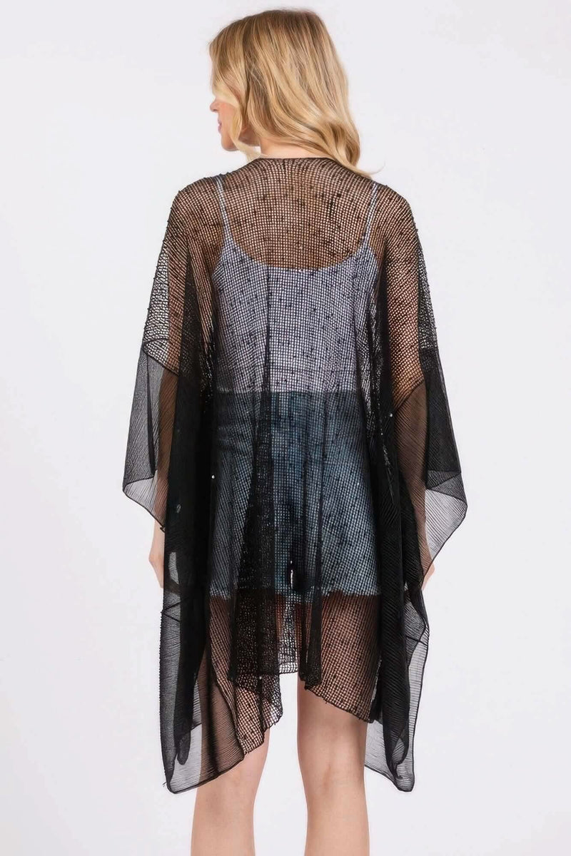 Embellished Sequin Mesh Cover Up - Fit Me For 20
