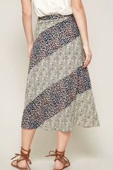 A Floral-print Woven Midi Skirt - Fit Me For 20
