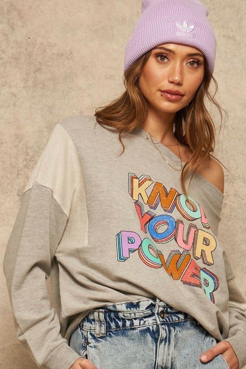 A French Terry Knit Graphic Sweatshirt - Fit Me For 20