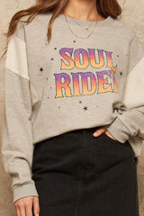 A French Terry Knit Graphic Sweatshirt - Fit Me For 20