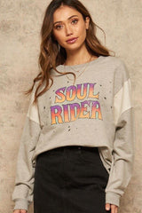A French Terry Knit Graphic Sweatshirt - Fit Me For 20