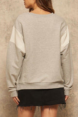 A French Terry Knit Graphic Sweatshirt - Fit Me For 20