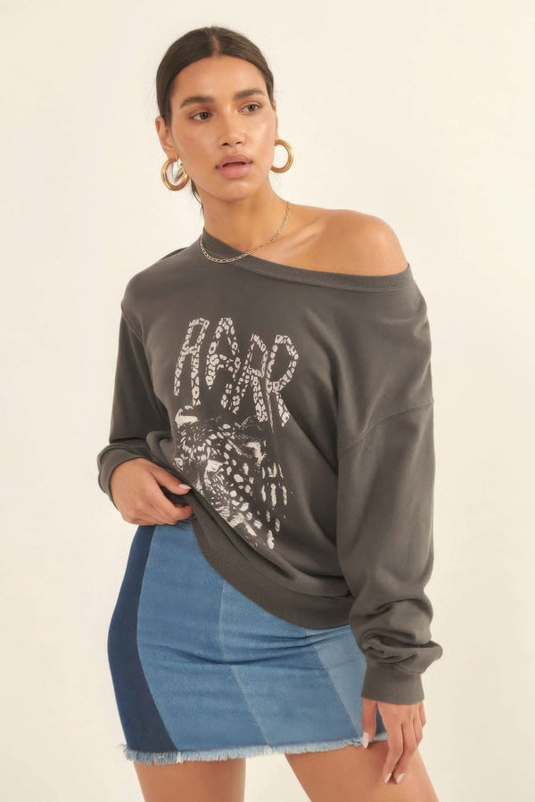 A Garment Dyed French Terry Graphic Sweatshirt - Fit Me For 20