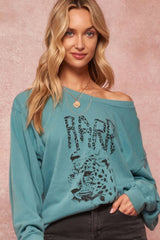 A Garment Dyed French Terry Graphic Sweatshirt - Fit Me For 20