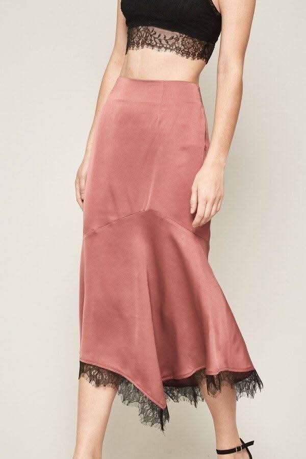 A Solid Woven Midi Skirt - Fit Me For 20