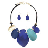 Necklace Shades of Blue Bib Set for Women - Fit Me For 20