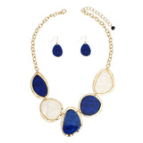 SGRHO Marbled Blue White Gold Chain for Women - Fit Me For 20