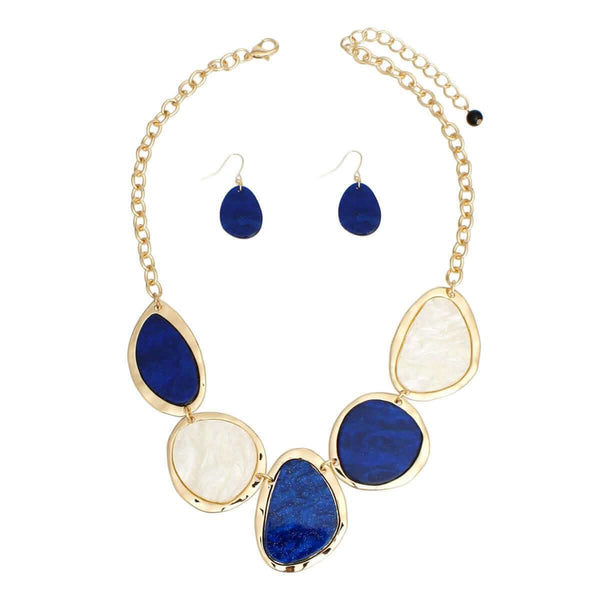 SGRHO Marbled Blue White Gold Chain for Women - Fit Me For 20