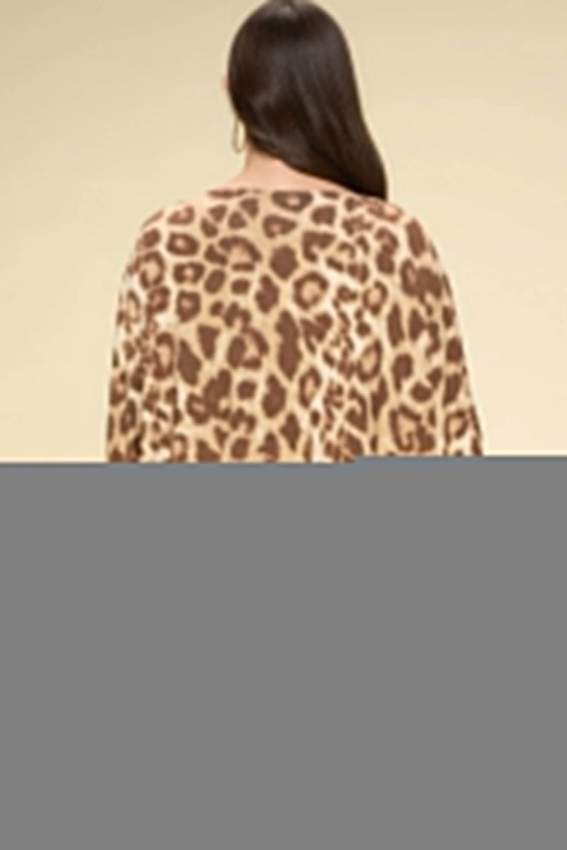 Animal Printed Rayon Span Poncho - Fit Me For 20