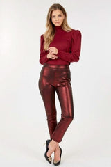 Animal Skin Vinyl Ankle Pants - Fit Me For 20