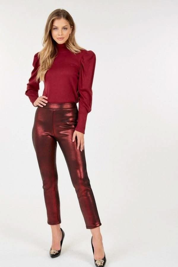 Animal Skin Vinyl Ankle Pants - Fit Me For 20
