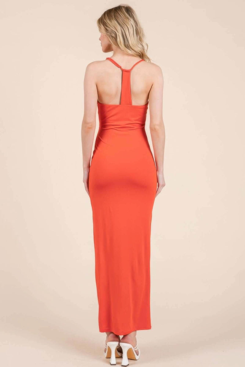 Asymmetry Ruched Double Layered Maxi Dress - Fit Me For 20