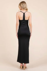 Asymmetry Ruched Double Layered Maxi Dress - Fit Me For 20