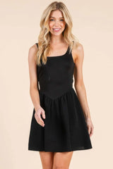 Backless Tie Mini Dress - Fit Me For 20