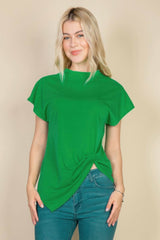Batwing Sleeve Twist Front Tee - Fit Me For 20