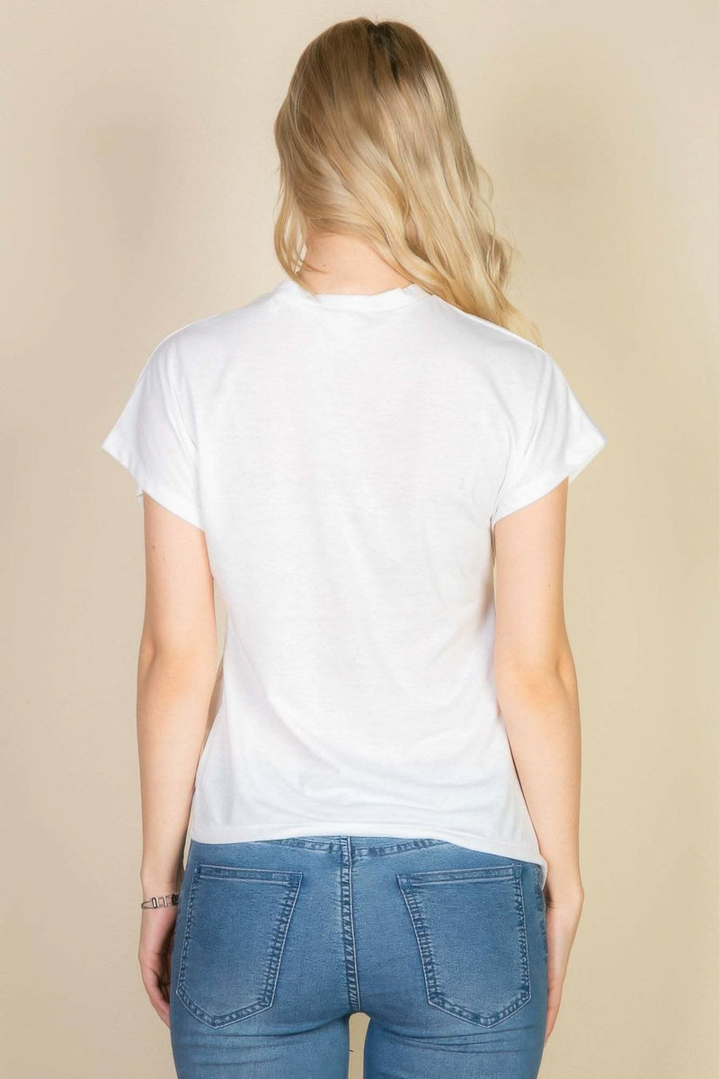 Batwing Sleeve Twist Front Tee - Fit Me For 20