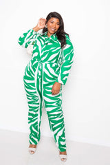 Button Up Long Sleeve Jumpsuit - Fit Me For 20