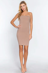 Cami Heavy Rib Mini Dress - Fit Me For 20