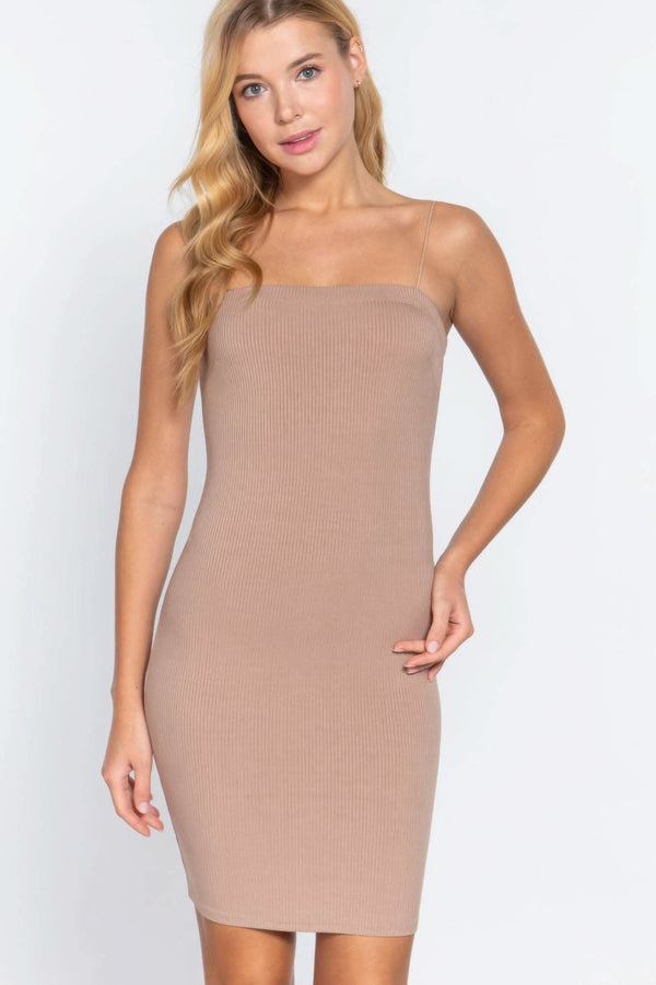 Cami Heavy Rib Mini Dress - Fit Me For 20