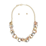 Chain Polished Multi Tone Oval Link Long Necklace - Fit Me For 20