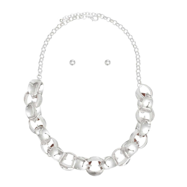 Chain Polished Silver Oval Link Long Necklace - Fit Me For 20