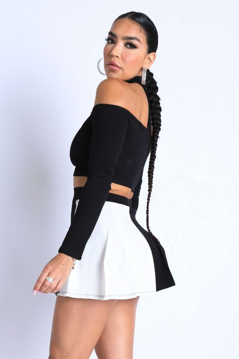 Choker Off-shoulder Top Set - Fit Me For 20