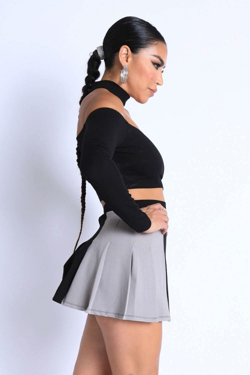 Choker Off-shoulder Top Set - Fit Me For 20