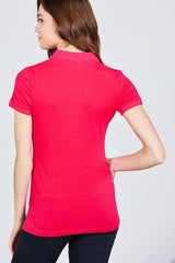 Classic Jersey Spandex Polo Top - Fit Me For 20