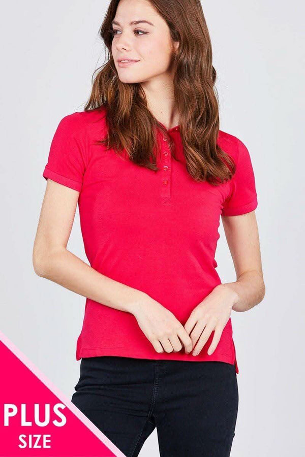 Classic Jersey Spandex Polo Top - Fit Me For 20