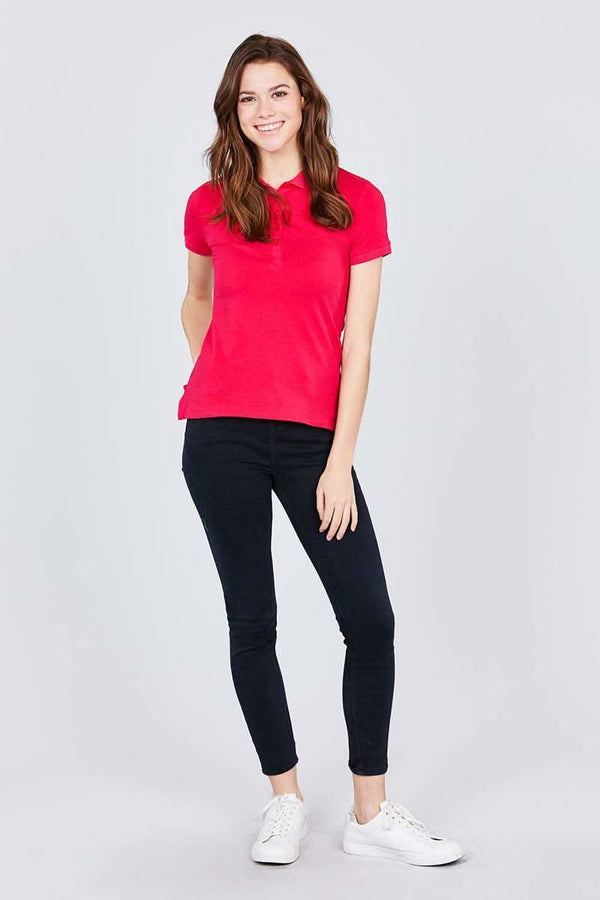 Classic Jersey Spandex Polo Top - Fit Me For 20