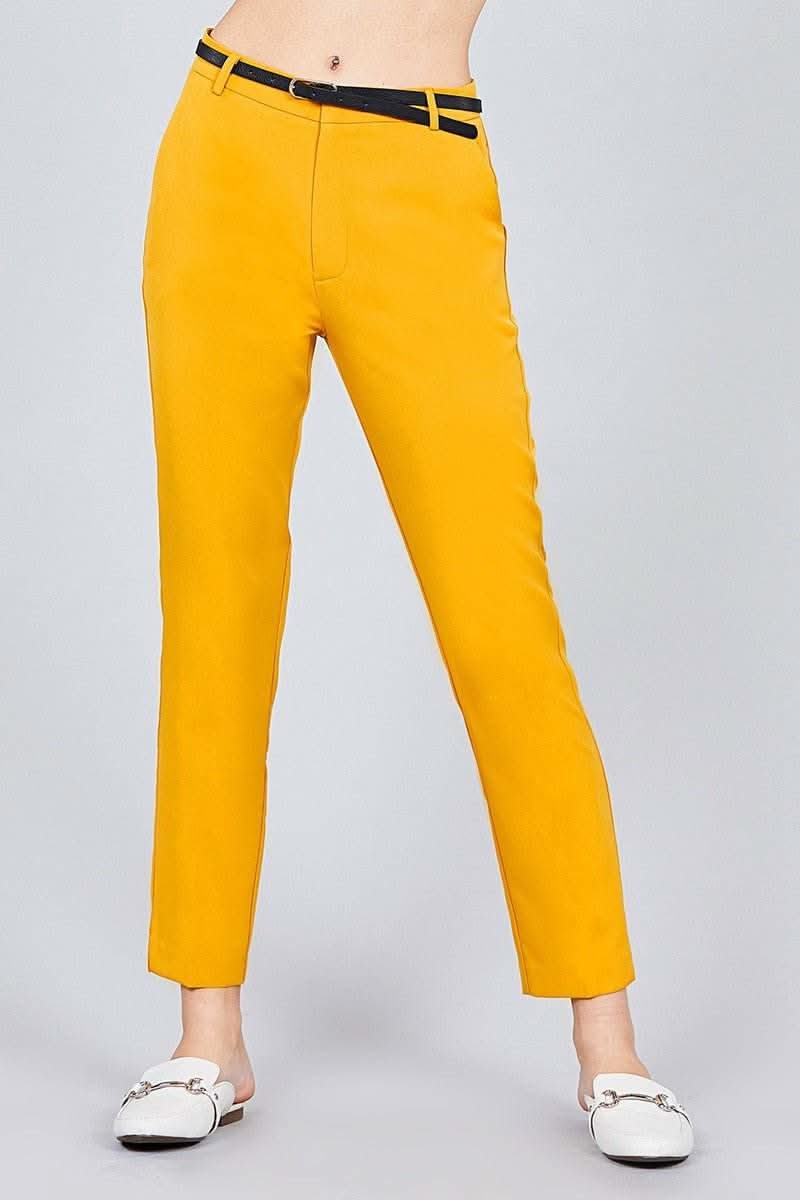 Classic Woven Pants W/belt - Fit Me For 20