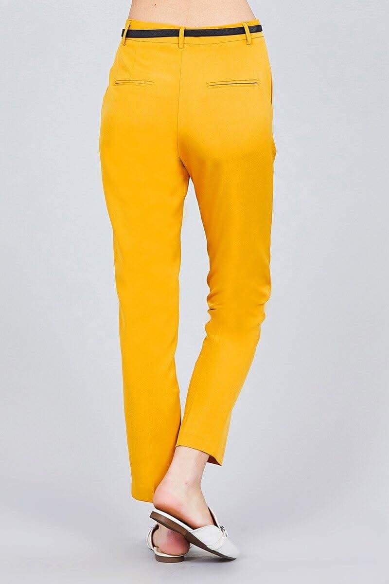 Classic Woven Pants W/belt - Fit Me For 20