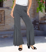 Diagonal Trim Ruffle Hem Pants - Fit Me For 20