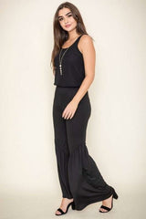 Diagonal Trim Ruffle Hem Pants - Fit Me For 20