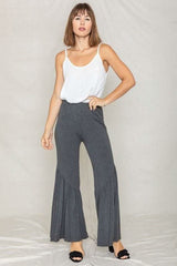 Diagonal Trim Ruffle Hem Pants - Fit Me For 20