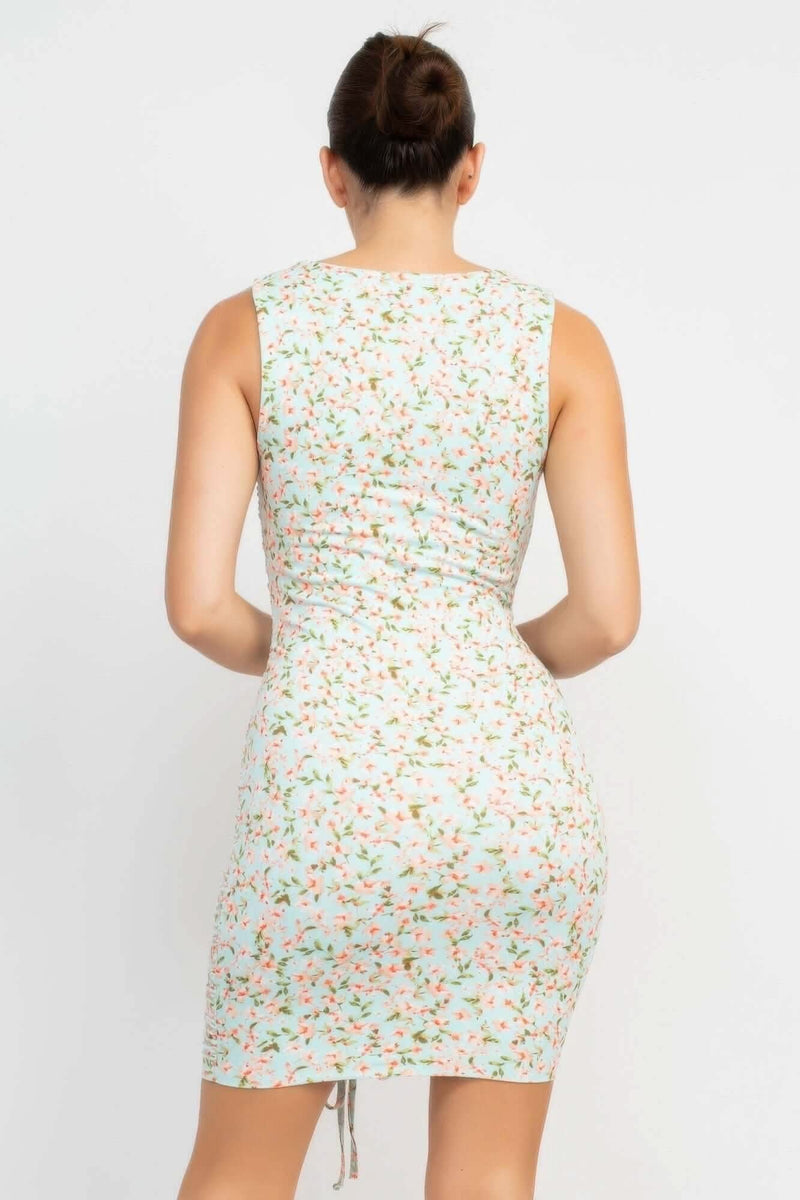 Ditsy Floral Ruching Dress - Fit Me For 20