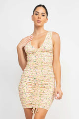 Ditsy Floral Ruching Dress - Fit Me For 20