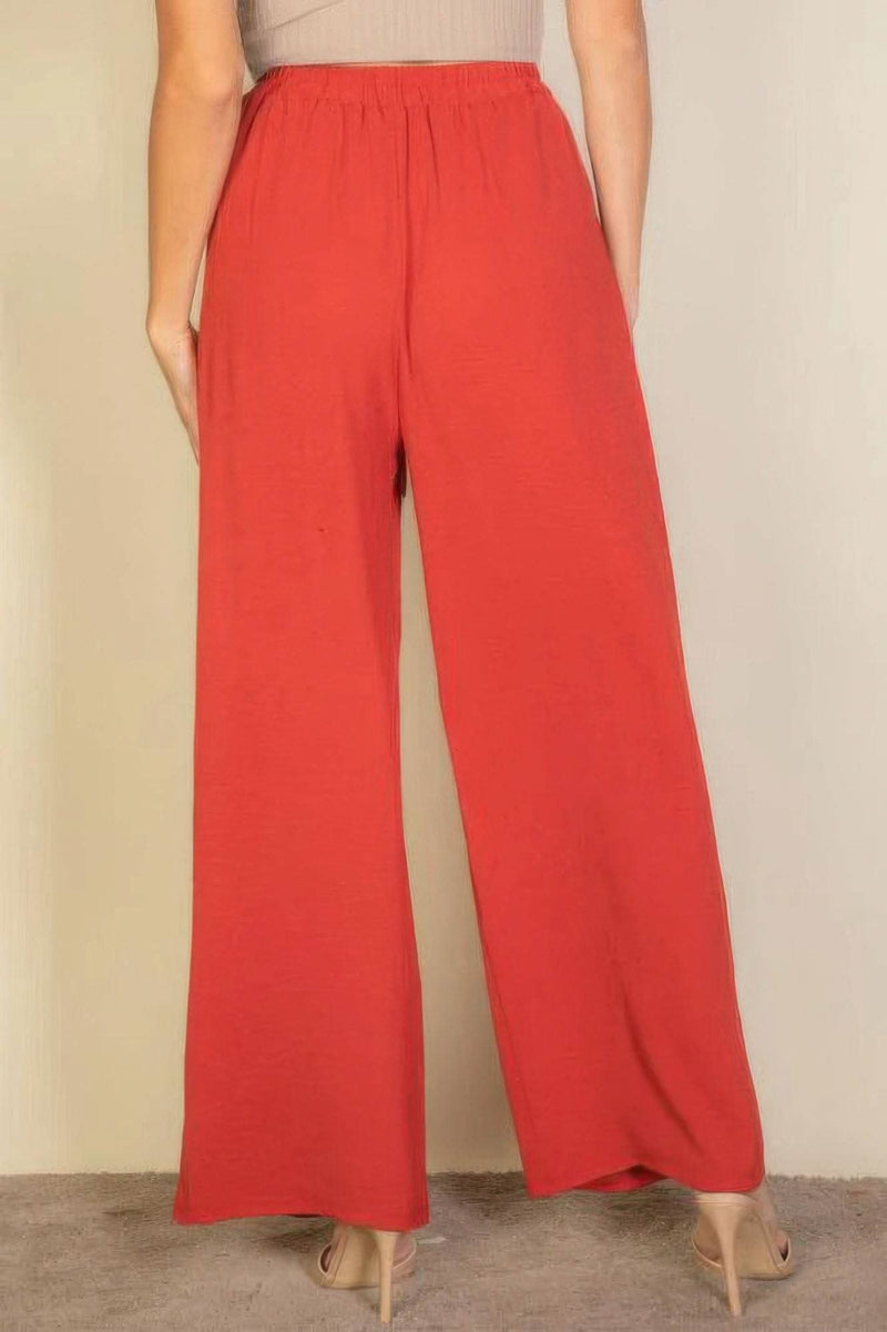 Drawstring Waist Wide Leg Minimalist Pants - Fit Me For 20