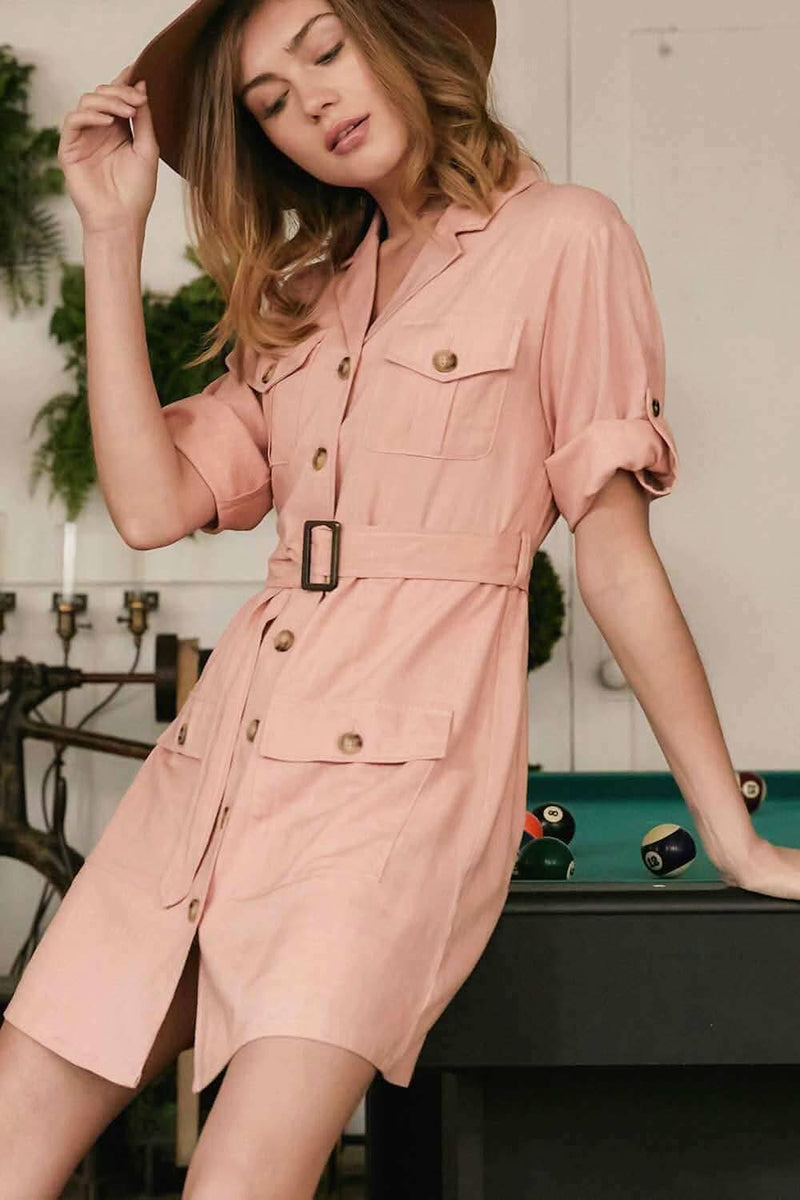 Effortless Charm Belted Dress - Fit Me For 20