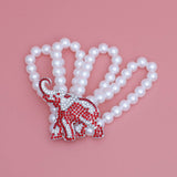 DST White Pearl 5 Strand Elephant Bracelet - Fit Me For 20